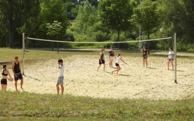 Strandröplabda verseny a Fürdőben