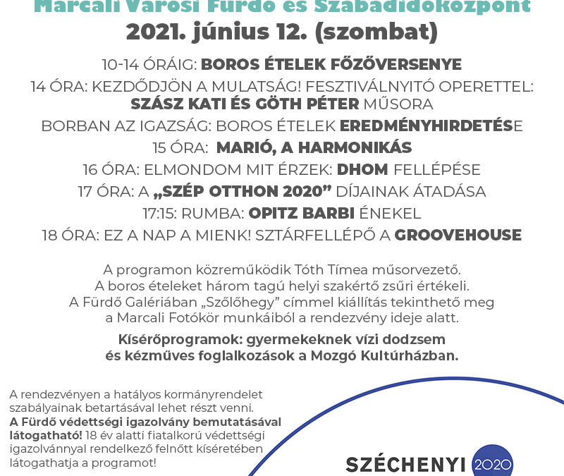 Szezonnyitó – Boros ételek fesztiválja – 2021.06.12.