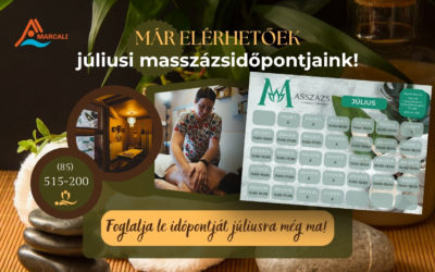 Júliusi masszázsidőpontjaink