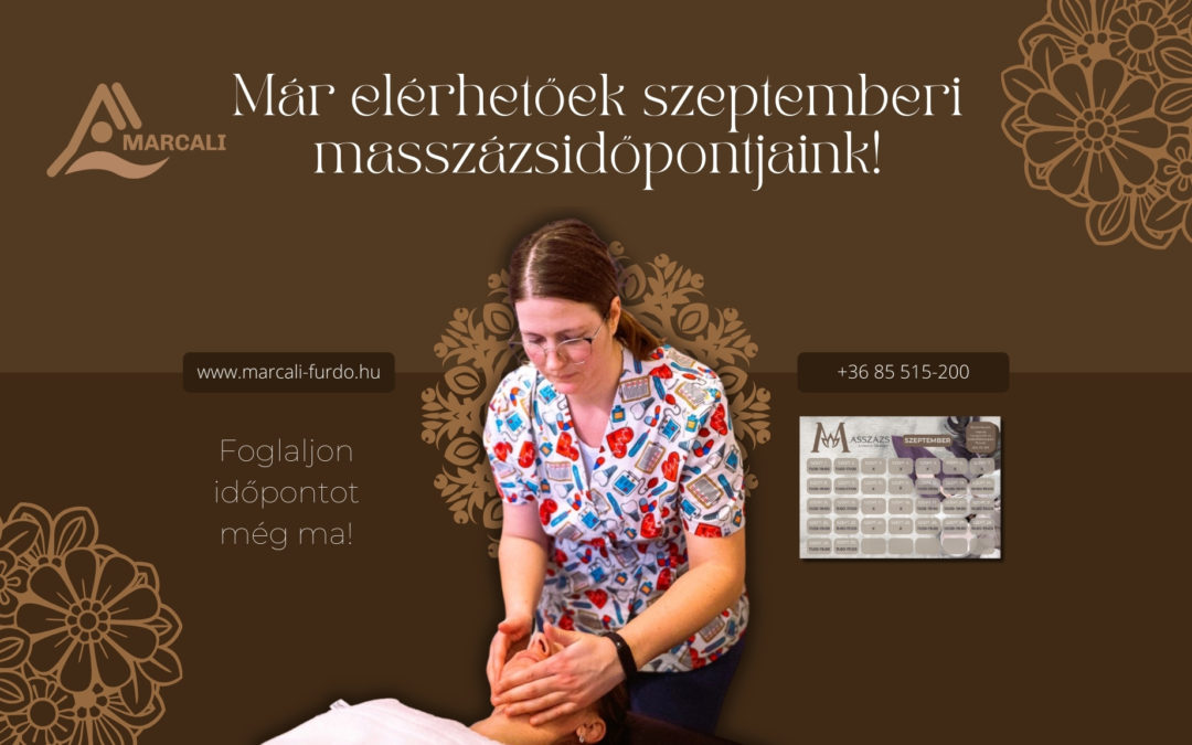 Szeptemberi masszázsidőpontjaink