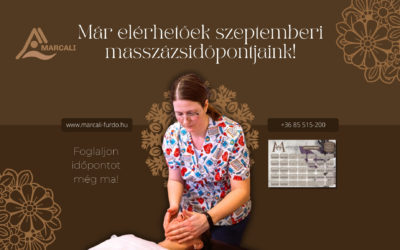 Szeptemberi masszázsidőpontjaink
